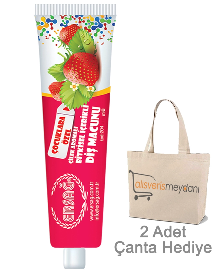 Ersağ Çilekli%20Çocuk%20Diş%20Macunu%20-%2075%20ML